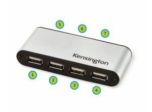 Replikator KENSINGTON 7 portów USB PocketHub 7 port USB 2.0 Kensington CONNECT IT!