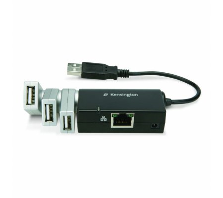 Replikator KENSINGTON portów USB Mini Dock with Ethernet - 3 porty USB oraz 1 port Ethernet Kensington CONNECT IT!