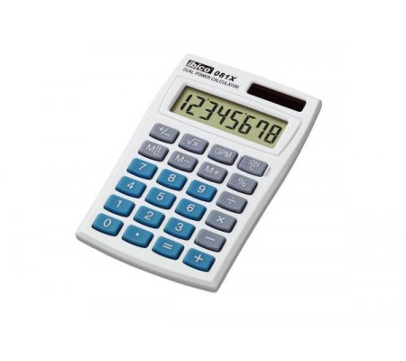 Kalkulator kieszonkowy REXEL Ibico 081X biało-niebieski