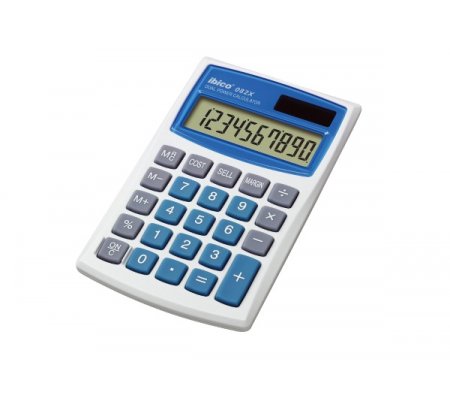 Kalkulator kieszonkowy REXEL Ibico 082X biało-niebieski